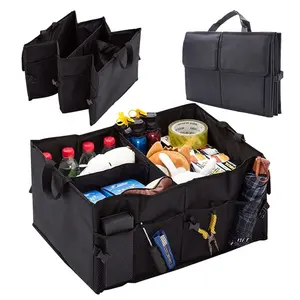 eavy Duty Multi Pockets Expandable Cargo Storage Organizers Large Capacity Collapsible Car Trunk Organizer