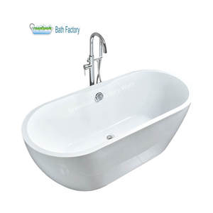 Bañera independiente de acrílico ovalada antideslizante, para Hotel, interior, 65 pulgadas, gran oferta - Product Image 1