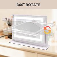 Miroir de maquillage LED de bureau avec fonction de charge de téléphone, miroir cosmétique pour table de maquillage, chambre à coucher, usage domestique
