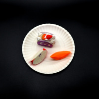 Assiettes en papier rondes blanches non couchées, jetables, écologiques, compostables, modernes, de plusieurs tailles, pour fêtes