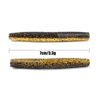 SEASKY – appât artificiel en plastique souple pour la pêche au bar, leurre pour ver Texas Rig, 7cm, 3.3g