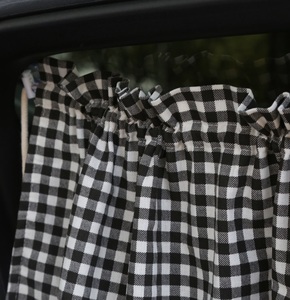 Pare-soleil de fenêtre latérale Ours brun Rideaux en coton/lin Cuisine Demi-court Protection pour bébé Chambre d'enfant Utilisation à la maison et en voiture Écologique - Product Image 2