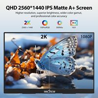 Moniteur de jeu portable de 18,5 pouces QHD 1440P 280Hz Mat Anti-reflet 100Srgb Hdr Freesync Usb C Dp pour console de jeu Ordinateur portable PC