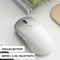 Souris sans fil ergonomique et légère, connexion 3 modes, réglage DPI sur 3 niveaux, batterie 500 mAh pour le travail au bureau, sur ordinateur portable ou de bureau
