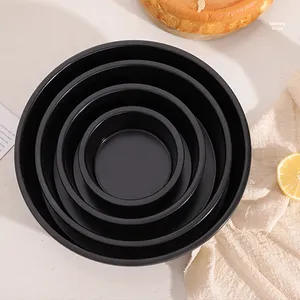 Teglia Rotonda Antiaderente in Acciaio al Carbonio con Fondo Removibile, 4, 6, 8, 10 Pollici, Perfetta per <span class=keywords><strong>Torte</strong></span> a Strati di Compleanno - Product Image 4