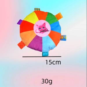 Jouet en peluche couineur avec bandes colorées, balle interactive pour animaux de compagnie, jouet à mâcher doux et durable pour chien, balle volante, jouet d'entraînement flottant - Product Image 6