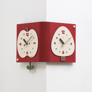 Wozoom Double-Sided Wall <b>Clock</b> Apple Tree Shape Quartz <b>Battery</b> Powered For Living Room Corner Decor - Product Image 3
