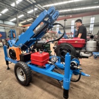 Plateforme de forage de puits d'eau compacte et portable pour des profondeurs jusqu'à 100 m, plateforme de forage hydraulique mobile haute performance sur roues
