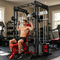 Zoshine Machine Smith d'entraînement complet à domicile en acier, équipement de gym multifonctionnel pour abdominaux, bras et entraînement du corps entier