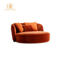 Fauteuil de détente élégant et moderne en velours drapé, fabriqué à la main, pour salon, appartement et hôtel