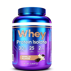 Aislado de Proteína de Suero de Leche Sabor Vainilla <span class=keywords><strong>2LB</strong></span>, Suplemento para Desarrollo Muscular y Pérdida de Grasa, Bajo en Lactosa - Product Image 1
