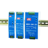 Alimentation électrique à découpage industrielle MW NDR EDR de type rail DIN, sortie simple groupe 24V5A, 75/120/150/240W DC24V