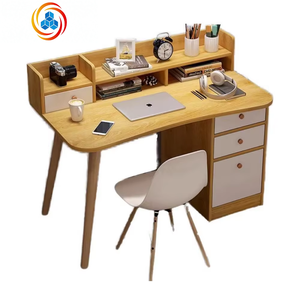 Muebles de Oficina en Casa de Madera, Escritorio de Estudio Simple y Duradero, Escritorio de Computadora Multiusos con Almacenamiento y Cajones - Product Image 1