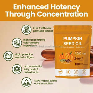 Cápsulas de Aceite de Semilla de Calabaza OEM en Venta, Certificadas Halal, Antioxidantes, Grado Alimenticio para Adultos, Naturales, 1000mg-3000mg, 2 por Porción - Product Image 2