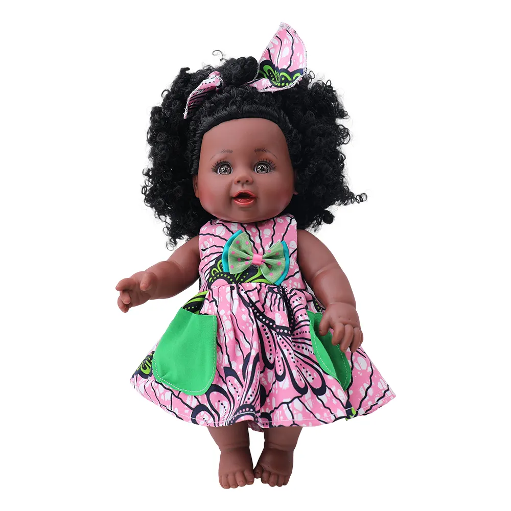 2024 टसलमो लड़कियों के लिए सबसे लोकप्रिय गुड़िया 12 इंच सुंदर काली लड़की गुड़िया खिलौने