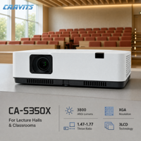 Projecteur professionnel CAAVITS 3800 lumens XGA 1024x768 3LCD pour l'éducation, les salles de conférence et les salles de classe