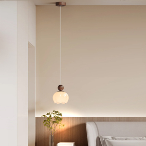 Modern Metal Pendant <b>Light</b> with Glass <b>Shade</b> Cold <b>White</b> LED Living Room <b>Ceiling</b> Lamp Sensor Control 3500K 3-Year Warranty - Product Image 1