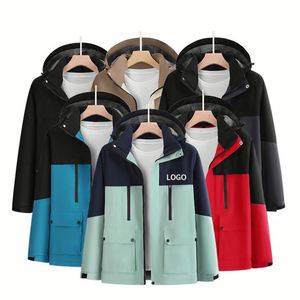 Outdoor Sports Polyester Custom Unisex Winter Softshell <b>Jacket</b> <b>Waterproof</b> Hooded Zipper Windproof Breathable Hiking Raincoat - Product Image 4