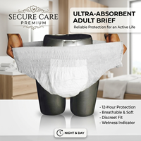 Pañal Desechable para Adultos XL, Personalizado OEM, Máxima Absorbencia, Superficie Seca, Transpirable, con Canales 3D para Prevenir Fugas