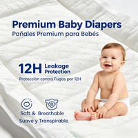 Pañales Desechables OEM para Bebés Alta Absorción Suaves Transpirables Textura 3D Talla P Mercado Sudamericano