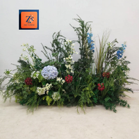 Décoration de mariage et événements : Allée de plantes artificielles, rangée de fleurs sauvages vertes, centre de table pour anniversaire, hydrangea