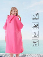 Poncho de plage personnalisé pour adultes, à capuche, en microfibre, de luxe, doux, pour la natation et le surf, idéal pour l'été