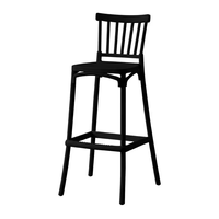 Tabouret de bar coloré tabouret de bar haut en plastique dossier comptoir chaise de bar