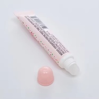 Tube souple rose de 10 ml pour emballage cosmétique, baume à lèvres et gloss, avec applicateur incliné