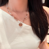 Collar de Cuarzo Natural de Alta Claridad con Cuentas de Cuarzo Rutilado Negro Dorado, Joyería Apilable de Lujo Vintage, Regalo Unisex