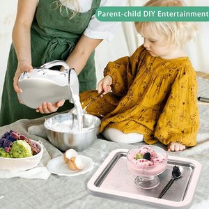 Small DIY Yogurt Ice <b>Cream</b> <b>Maker</b> Household Plug-Free Stir-Fry Ice Tray for Children for Homemade Treats - Product Image 6