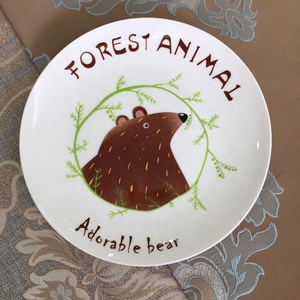 จานเซรามิคลายการ์ตูนน่ารักเรียบง่ายสำหรับเสิร์ฟสเต็กแบบตะวันตก - Product Image 4