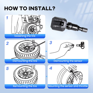 THINKCAR <span class=keywords><strong>2</strong></span> en 1 TPMS Capteur RF 315/433MHz Outil de réparation de la pression des pneus de voiture automobile Prise en charge de la programmation de la pression des pneus VENU 5 Pro - Product Image 5