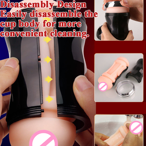 Manueller Silikon-Massage-<span class=keywords><strong>Masturbator</strong></span> für Männer Vibrations-Blowjob-Maschine Masturbationsbecher Sexspielzeug für Männer Erotikartikel - Product Image 6