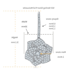 Rui Zun Fashion Jewelry Boucles d'oreilles luxueuses en argent pur Mo Sha Stone pour femmes et hommes - Product Image 6