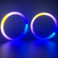 Kit universel 80mm Rainbow LED Angel Eyes Halo Rings-Technologie COB, étanche IP68 (ensemble de 2 pièces)