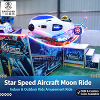 Attraction de parc pour enfants, voiture volante à thème fusée personnalisée, 8 places, balançoire lunaire électrique, pour intérieur et extérieur, directement de l'usine