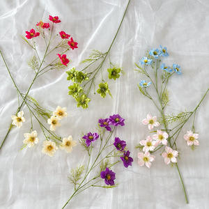 Fleur artificielle en spray <span class=keywords><strong>Cosmos</strong></span> en polyester vert thé, 75 cm, conçue sur mesure, populaire pour la remise des diplômes, Halloween, la fête des mères - Product Image 5