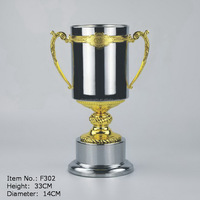 Phoenix Chine personnalisé or et argent Durable Sports Pageant Trophy Metal Golf Club Tournament Champion Award