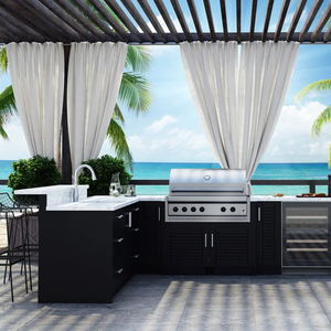 BAINENG Weatherproof Island Designs BBQ Grill Garden Camping Kitchen Free Standing Modular Outdoor Kitchen <b>Cabinet</b> Manufacturer - Product Image 3