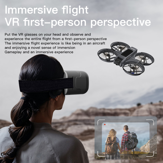 X226 VR Brushless Portable Mini ABS Plastic Kids Beginner FPV Drone Dual Cameras App Control Foldable 100m LED Lights 3D Flip