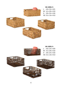 Modern Storage <strong>Baskets</strong> Natural Woven <strong>Wicker</strong> Seagrass <strong>Handles</strong> <strong>High</strong> <strong>Quality</strong> Rectangular Water Hyacinth Material for Home Hotel - Product Image 5