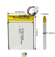 Batterie Li-polymère OEM 3,7 V 1350 mAh 1450 mAh 1500 mAh 1600 mAh 5,55 Wh 5,92 Wh à décharge rapide avec PCB/BMS et connecteur pour stylos de lecture