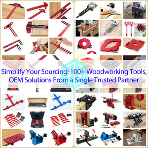 Kit de gabarit pour trous de poche Qinbu Wood, localisateur de perçage, outil professionnel pour la fabrication d'armoires/meubles, <span class=keywords><strong>menuiserie</strong></span> et perçage d'angles - Product Image 4