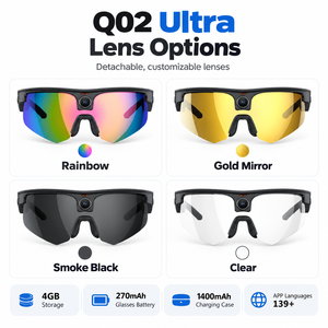 Nouvelles Lunettes Intelligentes Q02 ULTRA AI 2026 avec Caméra HD 800W, Traduction IA, Assistant Vocal, Appels Bluetooth et Fonctionnalités Sportives - Product Image 5