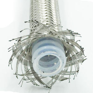 304/316ステンレス鋼製スムーズフレキシブル編組金属高品質フランジ接続配管ホース - Product Image 3