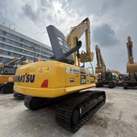 Excavatrice sur chenilles hydraulique d'occasion Komatsu PC220 22 tonnes, engin de construction d'occasion en stock