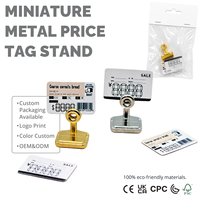 En gros, Présentoirs à étiquettes de prix en métal à l'échelle 1:12, miniatures pour maison de poupée, pour boulangerie, pâtisserie, café, menu, en or et argent