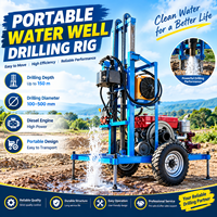 Foreuse portable compacte pour puits d'eau, machine de forage mini hydraulique diesel pour l'approvisionnement en eau domestique et agricole