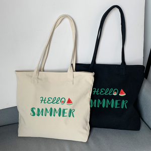 Venta al por mayor de gran capacidad de algodón orgánico bolsa de lona reutilizable plegable <span class=keywords><strong>Shopper</strong></span> con logotipo impreso patrón tipo carta - Product Image 1