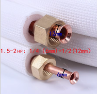 Tube d'évaporateur de climatisation en cuivre à structure scellée, compresseur scroll avec tube isolant pour l'aquaculture